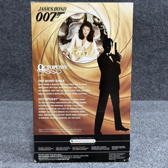 Barbie Collector James Bond 007 Octopussy Doll‎ Black Label 2010 Boxed T4550 - Picture 3 of 12